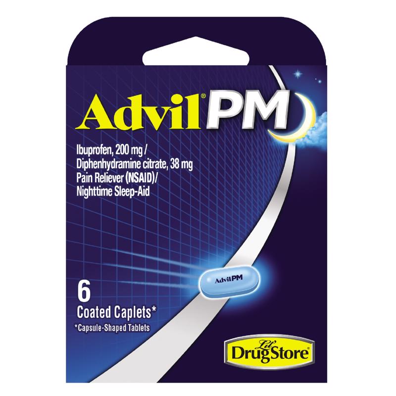 ADVIL - Advil PM Pain Reliever/Nightime Sleep Aid 6 ct - Case of 6