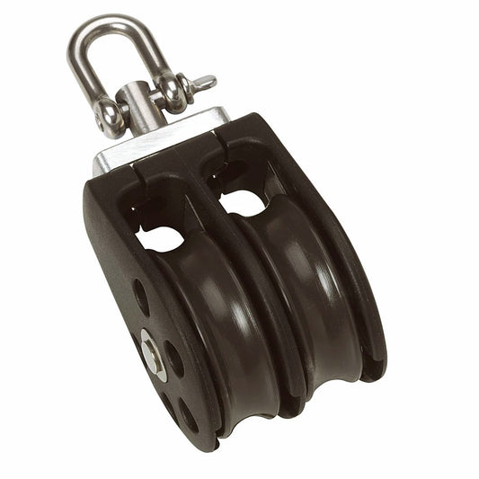 Barton Size 2 35mm Plain Bearing Pulley Block Double w/Swivel [N02230]