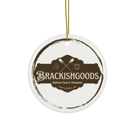 Personalized Ceramic Ornament - Custom Brackishgoods Design for Holidays and Celebrations