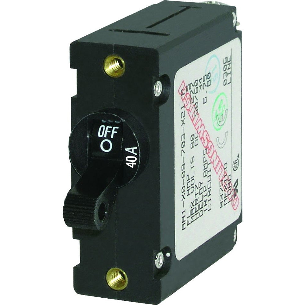 Blue Sea 7224 AC / DC Single Pole Magnetic World Circuit Breaker  -  40 Amp [7224]