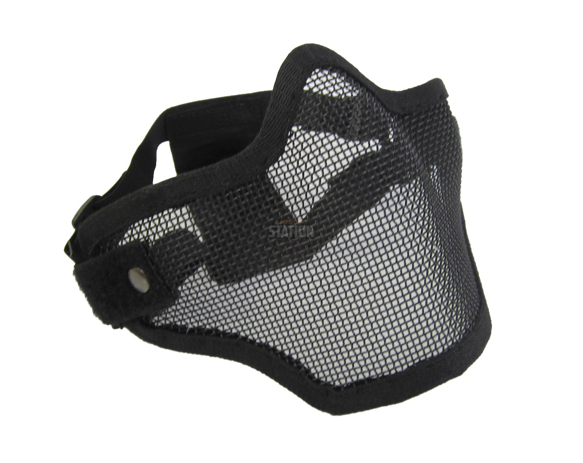 2G Steel Mesh Half Face Mask, Black