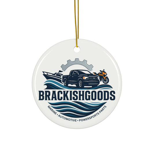 Personalized Ceramic Ornament - Custom Brackishgoods Design for Holidays and Celebrations