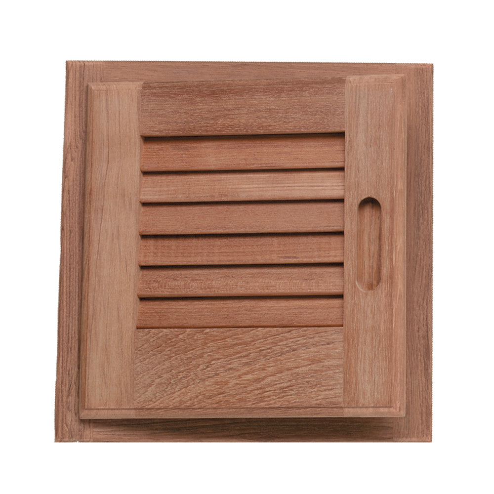 Whitecap Teak Louvered Door & Frame - Left Hand - 12" x 12" [60721]