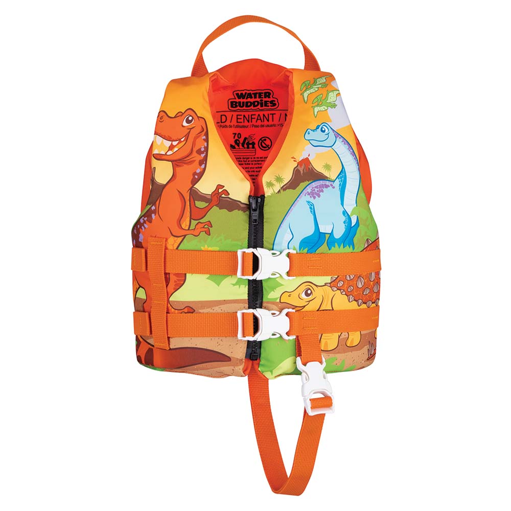 Full Throttle Water Buddies Life Vest - Child 30-50lbs - Dinosaurs [104300-200-001-15]