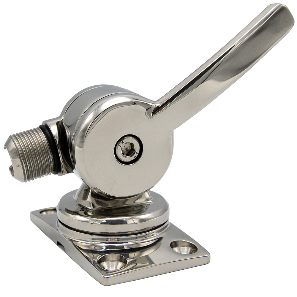 Shakespeare 6187 Sleek  Compact Stainless Steel Rotatable 4-Way Ratchet Mount [6187]