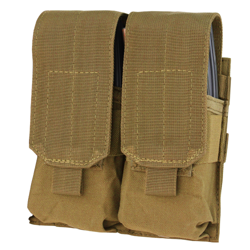 Condor MOLLE Double M4 Magazine Pouch, Coyote Brown