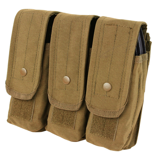 Condor MOLLE Triple AR/AK Mag Pouch, Coyote Brown