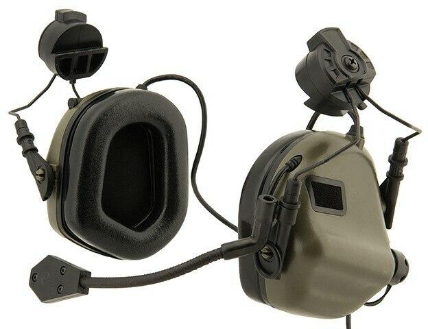 Earmor M32H MOD3 Tactical Communication Hearing Protector for FAST Helmet, Foliage Green