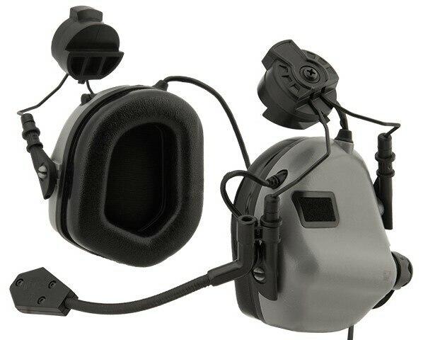 Earmor M32H MOD3 Tactical Communication Hearing Protector for FAST Helmet, Gray