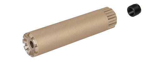 F35X145MM WAU Force Style Aluminum Mock Silencer, 14mm CCW - FDE/Tan