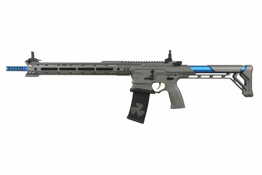 G&G BAMF Team Cobalt Kinetics M4 Advanced ETU Airsoft Rifle, Grey / Blue