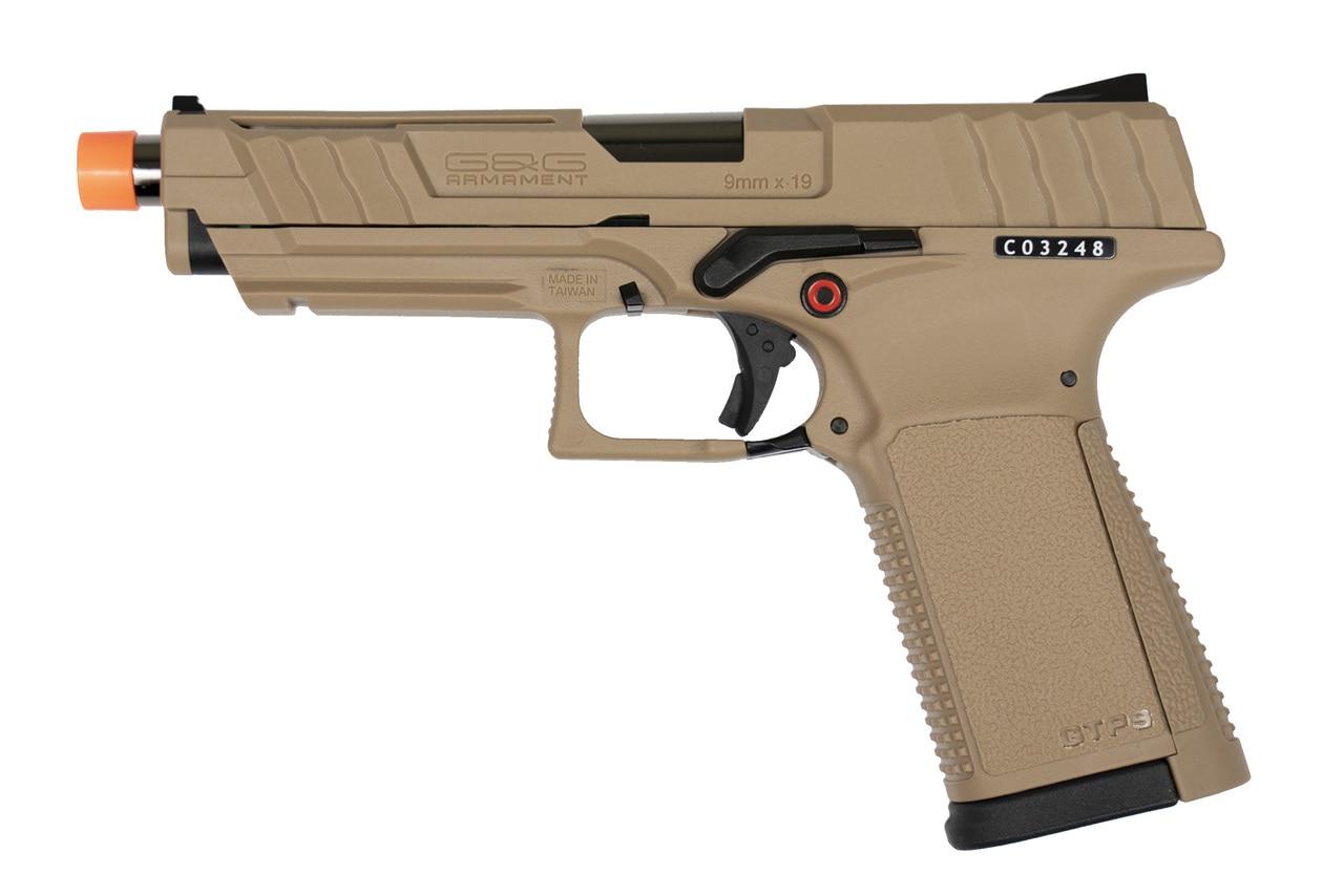 G&G GTP9 Gas Blow Back Airsoft Pistol, Tan