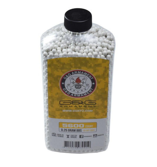 G&G Perfect BBs, 0.25g, 5600 ct. Bottle, White