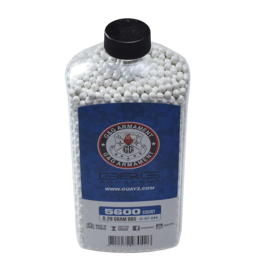 G&G Perfect BBs, 0.28g, 5600 ct. Bottle, White