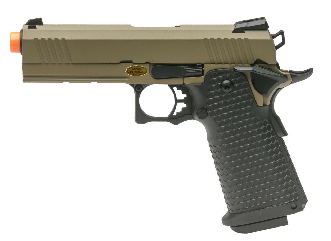 JAG Arms GM4 Series 4.3 Gas Blowback Airsoft Pistol, Tan / Black