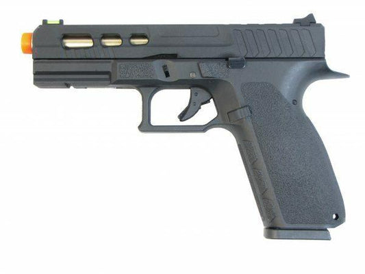 KJW KP13C Custom Hi-Capa Gas Blowback Airsoft Pistol, Black