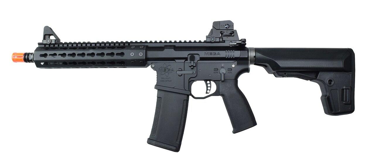 KWA PTS Mega Arms MKM AR-15 CQB Gas Airsoft Rifle, Black