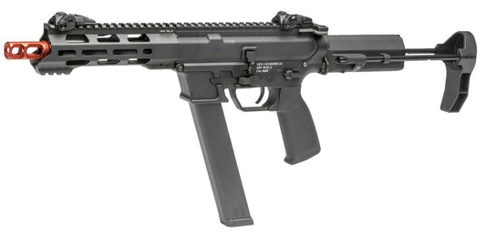 KWA QRF Series MOD 2 Pistol Caliber Carbine Airsoft Rifle, Black