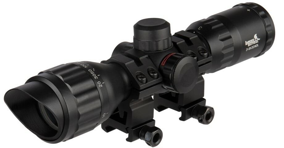 Lancer Tactical 3-9x32 AOL MIL-DOT Rifle Scope