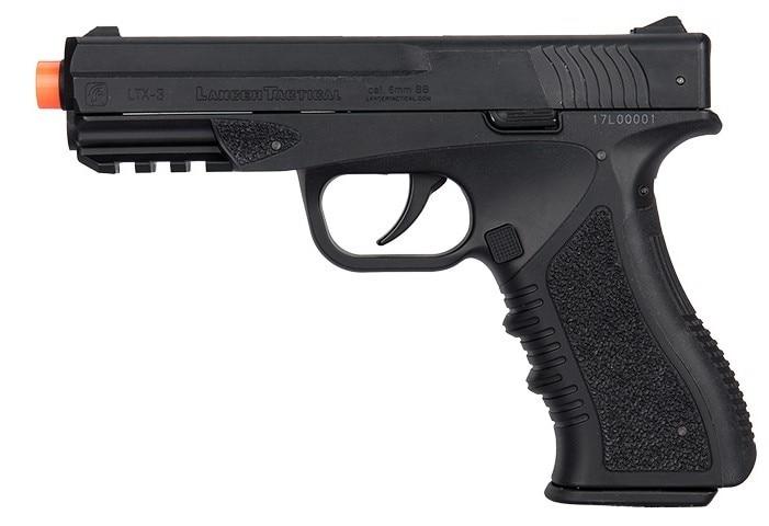 Lancer Tactical Defender LTX-3 Co2 Half-Blowback Airsoft Pistol, Black