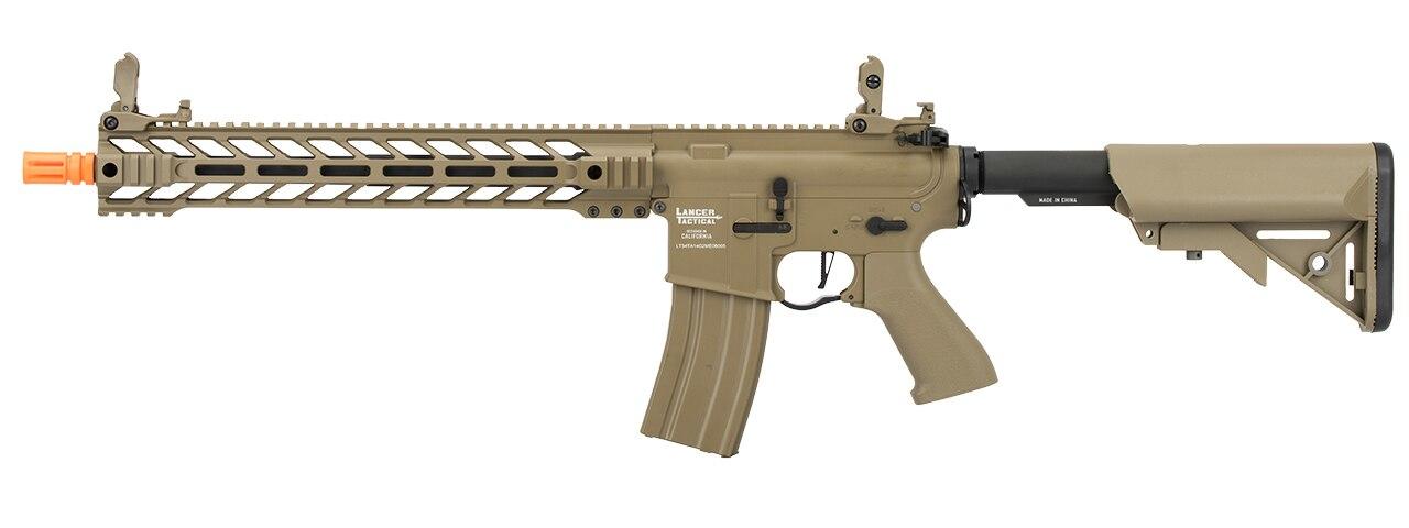 Lancer Tactical Enforcer Series BATTLE HAWK 14" ProLine High FPS AEG Airsoft Rifle, Tan