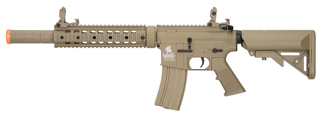 Lancer Tactical LT-15 M4 SD 9” Hybrid Gen 2 Low FPS AEG Airsoft Rifle, Tan