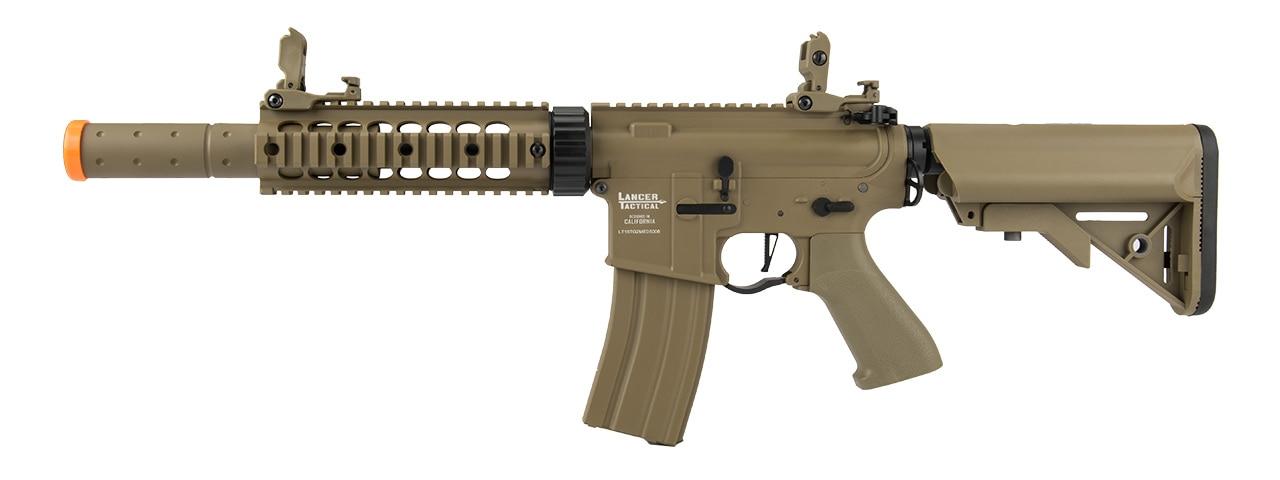 Lancer Tactical M4 SD Proline Series 7" Rail High FPS Airsoft Rifle, Tan