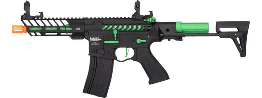 Lancer Tactical ProLine Series NEEDLETAIL PDW High FPS AEG Airsoft Rifle, Black / Green