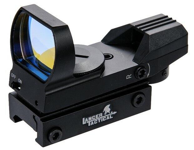 Lancer Tactical Red Dot Reflex Sight, 4 Reticles