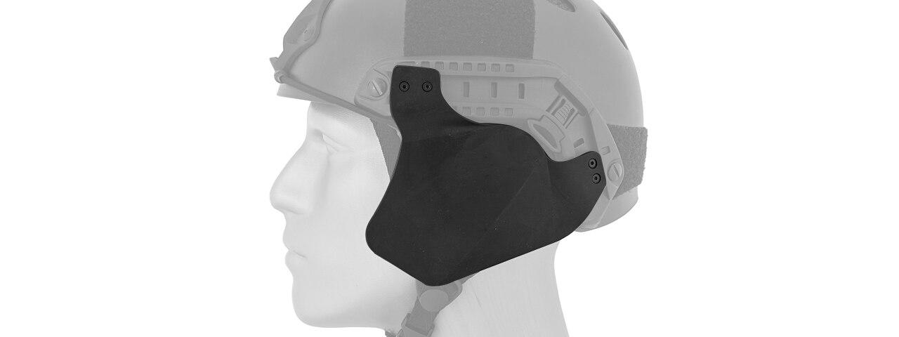 Lancer Tactical Side Covers for Military Style Railed Helmets - Black