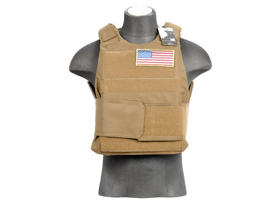 Lancer Tactical Tan Airsoft Body Armor Vest