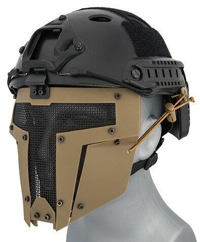 Mesh Mask Face for Airsoft Helmet Systems, Tan