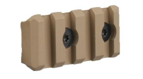 Raptors Airsoft 4-Slot Keymod Rail Section, Tan