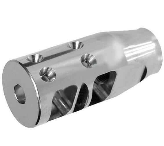 Raptors Airsoft JP Style 14mm CCW Airsoft Flash Hider, Stainless Steel