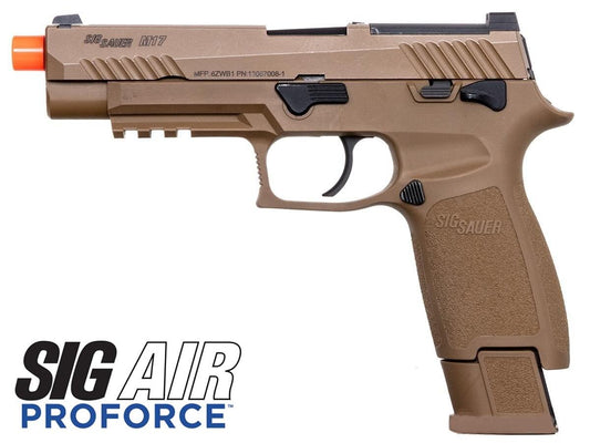 SIG SAUER M17 Proforce Series Gas Blowback Airsoft Pistol, Coyote Tan