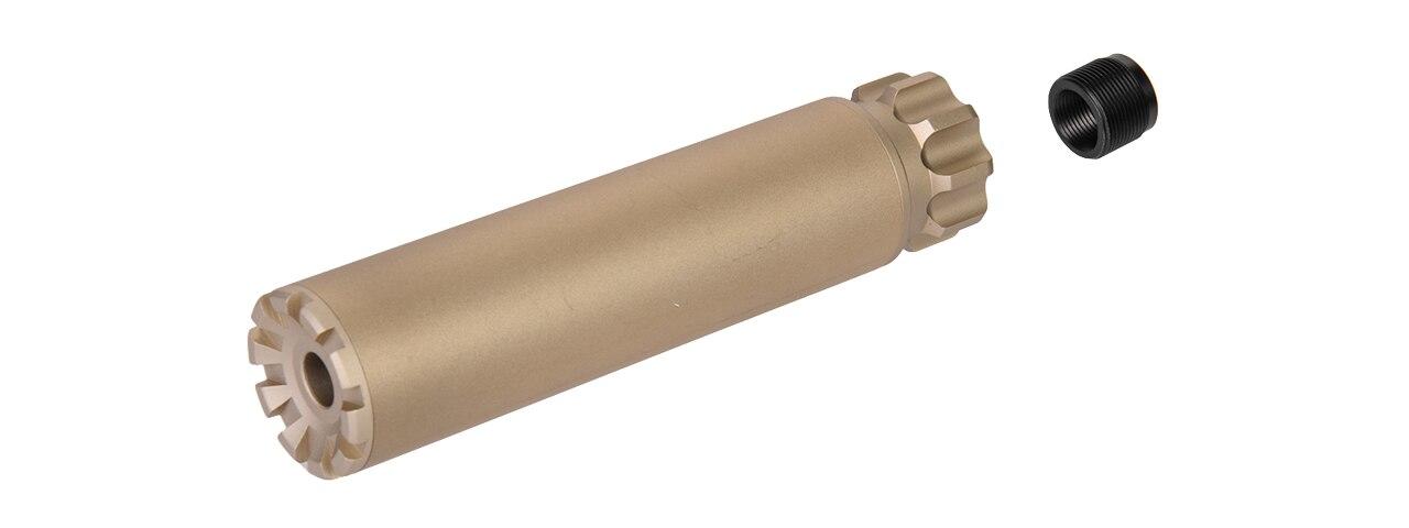 Specter F35X152MM Style Aluminum Mock Silencer, 14mm CCW - Tan