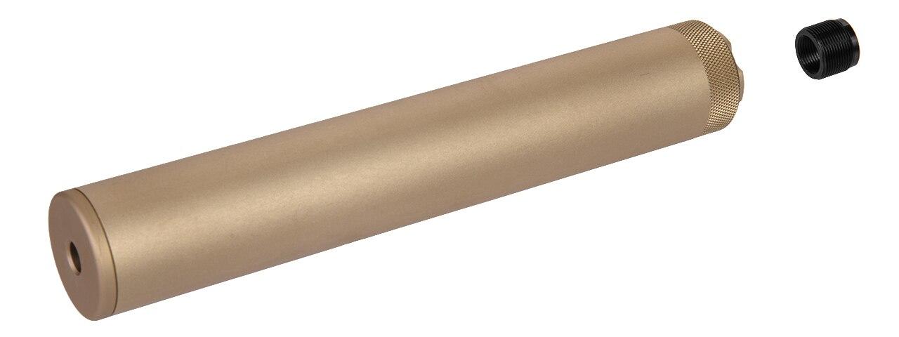 Specwar-II F38X228.6MM Style Aluminum Mock Silencer, 14mm CCW - Tan