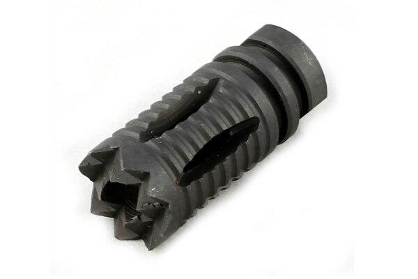 Tactical -14 CCW Threaded Metal Steel Flash Hider Version 6/ Medieval Style