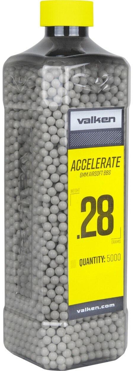 Valken Accelerate 0.28g BBs, 5000 CT., White