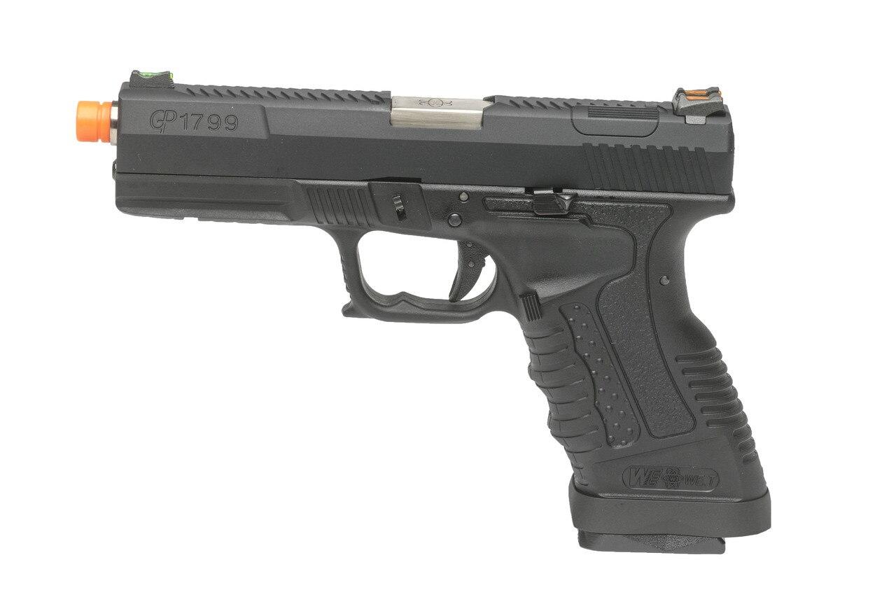 WE Tech GP1799 T1 Gas Blowback Airsoft Pistol, Black / Silver