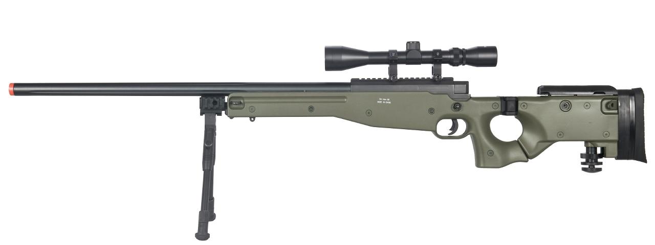 Well L96 AWP Bolt Action Sniper Rifle w/ Scope & Bipod, OD Green