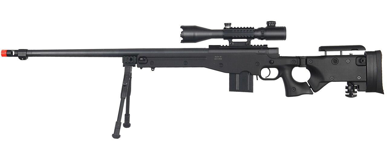 Well MB4403 L96 Bolt Action Airsoft Sniper Rifle w/ Scope & Bipod, Black