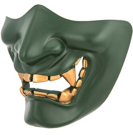 Yokai Ogre Padded Polymer Lower Face Mask, Green